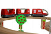Medinis geležinkelis, bėgiai, akumuliatorinis traukinys, tunelis