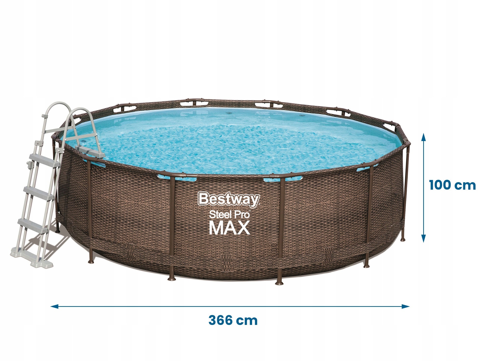 Bestway STEEL PRO MAX baseinas 366 x 366 cm 9150 litrai