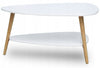 Moedrnus baltas kavos staliukas 90x67x45 cm