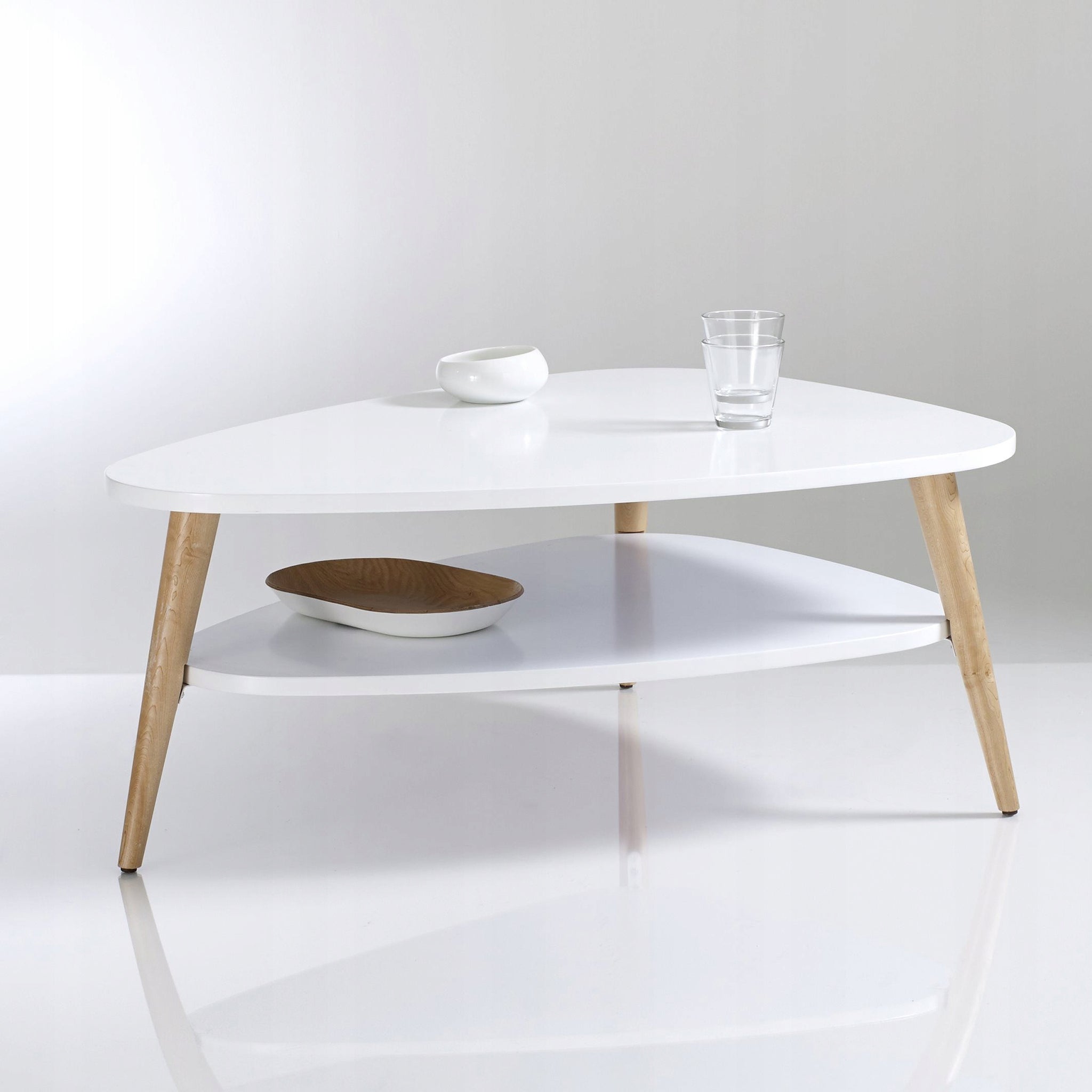 ModernHome kavos staliukas 90x67x45 cm baltas