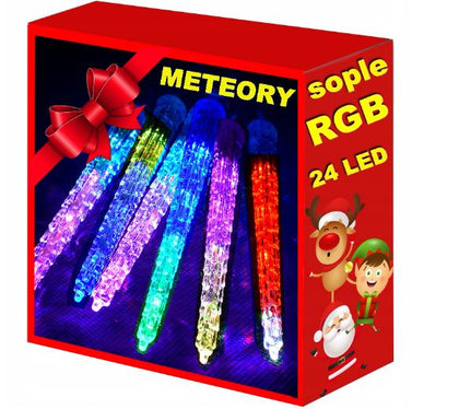 RGB besikeičiančios spalvos kalėdinė dekoracija - varvekliai