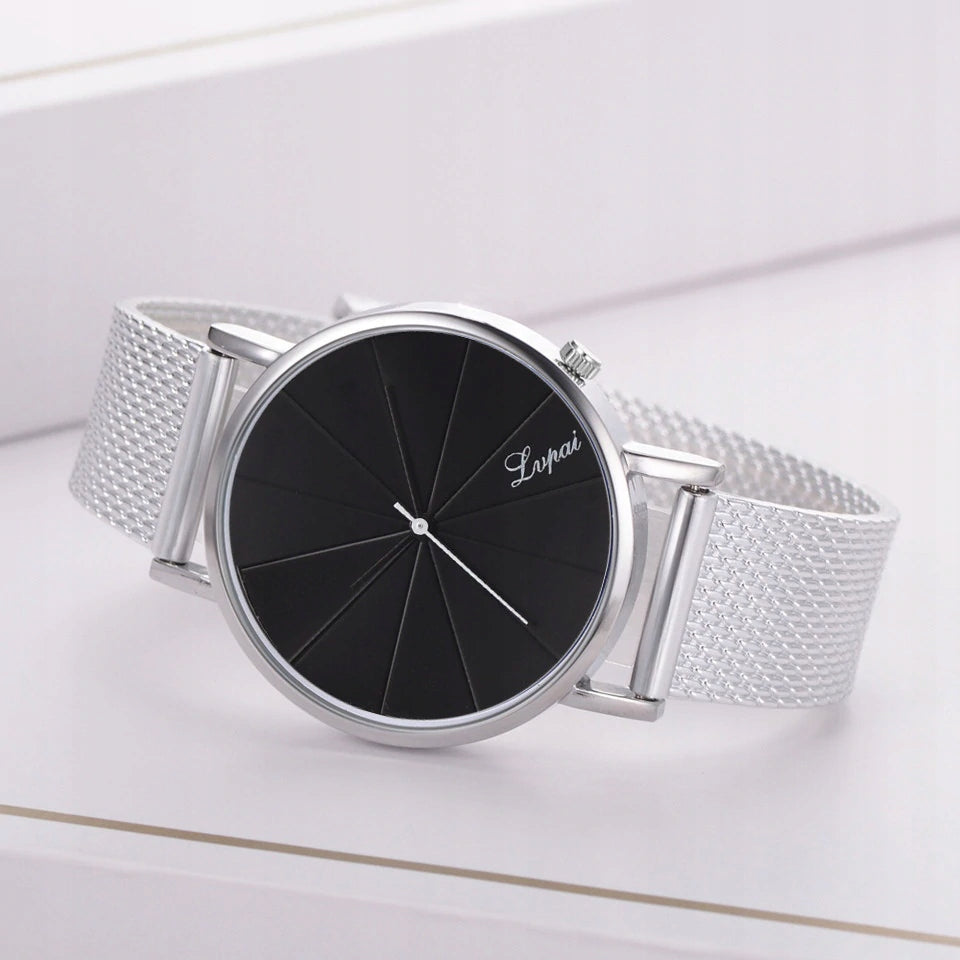 M230 sidabrinis moteriškas SLIM laikrodis